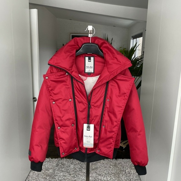 Soia & Kyo Maureen Jacket Parka Down Red NWT Sz Small❤️ - Picture 2 of 7